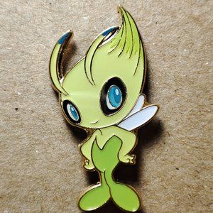 Celebi Official Pokemon Enamel Lapel Pin Brooch